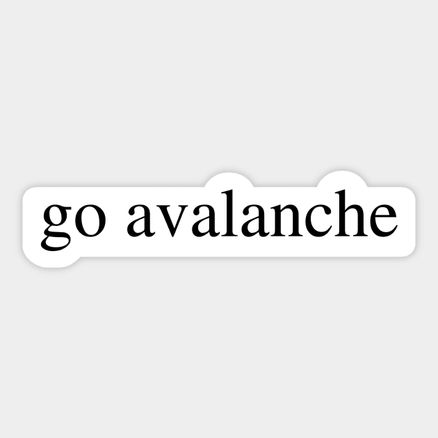 go avalanche Sticker by delborg